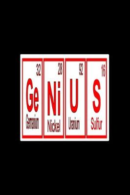 Book cover for GeNiUS (Gemanium 32, Nicke 28l, Uranium 92, Sulfur 16)