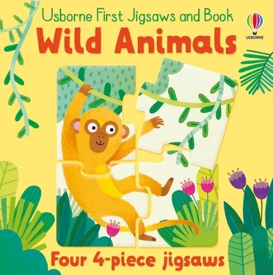 Book cover for Usborne First Jigsaws and Book: Wild Animals