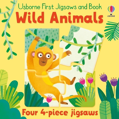 Book cover for Usborne First Jigsaws And Book: Wild Animals