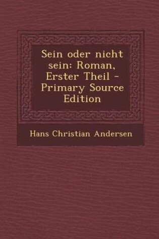 Cover of Sein Oder Nicht Sein