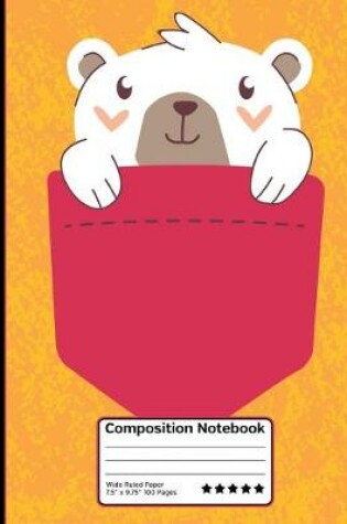 Cover of Cute Cartoon Bear in Pocket Composition Notebook