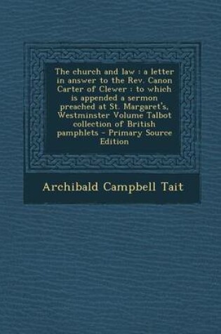 Cover of The Church and Law