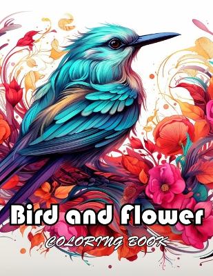 Book cover for Bird and Flower Coloring Book for Adult