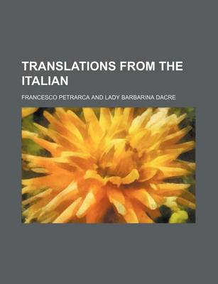 Book cover for Translations from the Italian