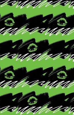 Book cover for Bullet Journal Green Lips - Abstract Green and Black Pattern