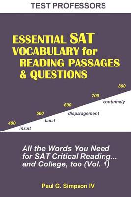 Book cover for Essential SAT Vocabulary for Reading Passages & Questions