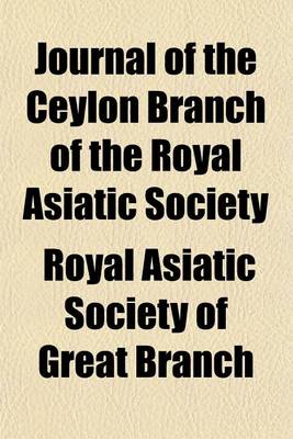 Cover of Journal of the Ceylon Branch of the Royal Asiatic Society