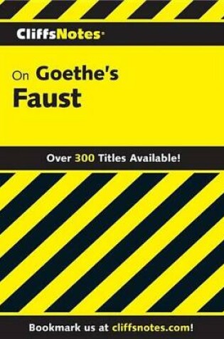 Cover of Cliffsnotes on Goethe's Faust, Part 1 and 2