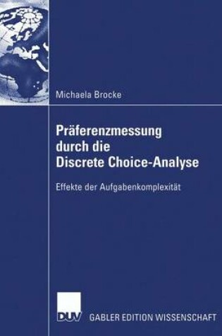 Cover of Präferenzmessung durch die Discrete Choice-Analyse