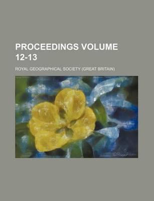 Book cover for Proceedings Volume 12-13