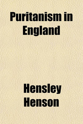 Book cover for Puritanism in England