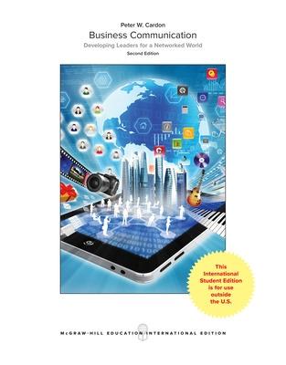 Book cover for Business Communication:  Developing Leaders for a Networked World