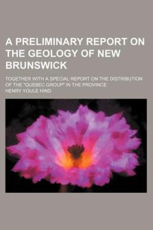Cover of A Preliminary Report on the Geology of New Brunswick; Together with a Special Report on the Distribution of the "Quebec Group" in the Province