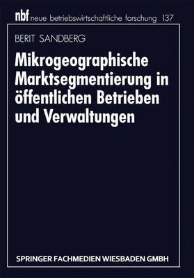 Cover of Mikrogeographische Marktsegmentierung in öffentlichen Betrieben und Verwaltungen