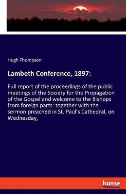 Book cover for Lambeth Conference, 1897