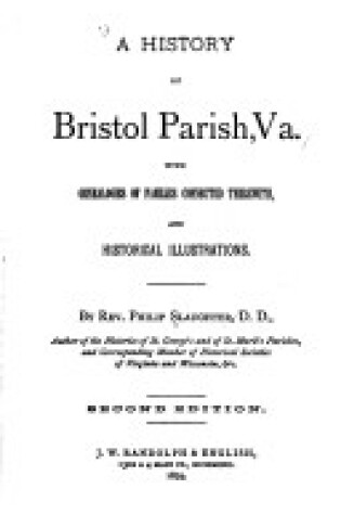 Cover of A History of Bristol Parish, Virginia