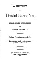 Book cover for A History of Bristol Parish, Virginia