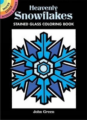 Book cover for Heavenly Snowflakes Stained Glass Coloring Book