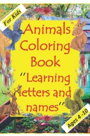 Cover of Animals Coloring Book Learning letters and names