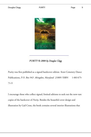 Cover of Purity