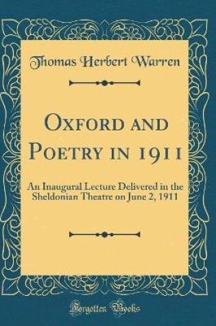 Cover of Oxford and Poetry in 1911