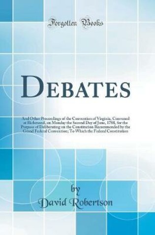 Cover of Debates