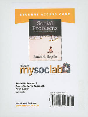 Book cover for MyLab Sociology  -- Standalone Access Card -- for Social Problems