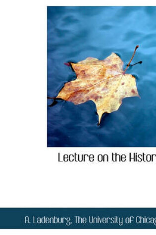 Cover of Lecture on the History