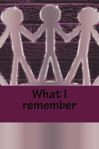 Cover of What I remember