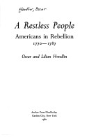 Book cover for A Restless People