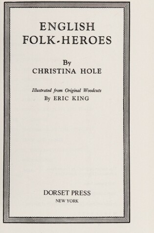 Cover of English Folk Heroes