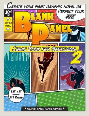 Book cover for Blank Panel Comic Book for Sketching 2