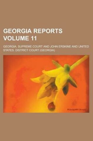 Cover of Georgia Reports Volume 11