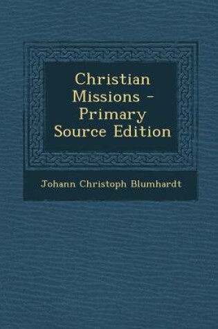 Cover of Christian Missions