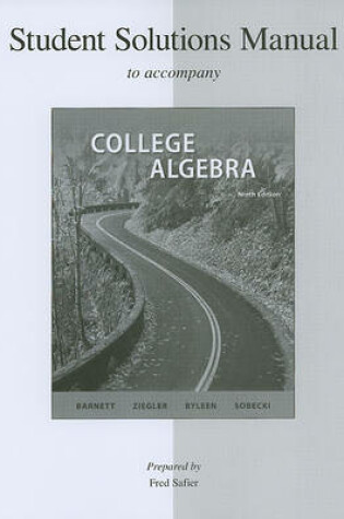 Cover of Student Solutions Manual to Accomp College Algebra