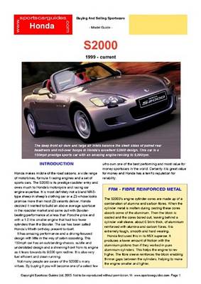 Book cover for Honda S2000 Buyers' Guide