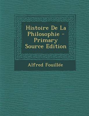 Book cover for Histoire de La Philosophie