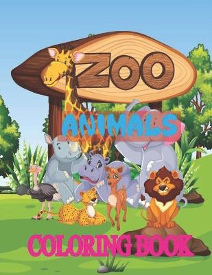 Book cover for Zoo Animals Coloring Book