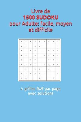 Book cover for Livre de 1500 SUDOKU pour Adulte