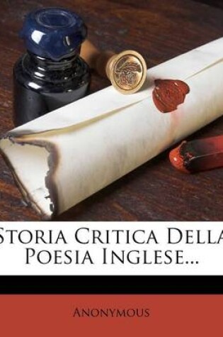 Cover of Storia Critica Della Poesia Inglese...