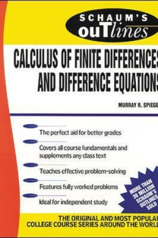 Cover of Schaum's Outline of Calculus of Finite Differences and Difference Equations