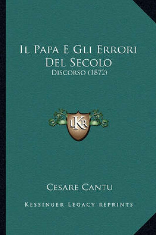 Cover of Il Papa E Gli Errori del Secolo