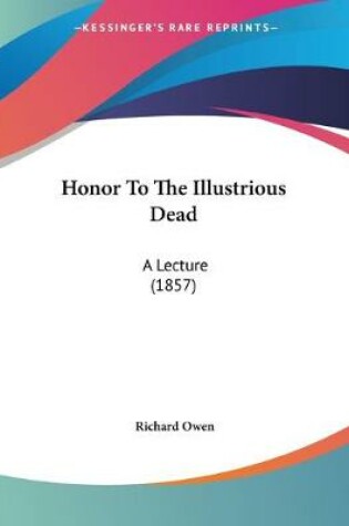 Cover of Honor To The Illustrious Dead