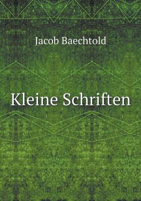 Book cover for Kleine Schriften