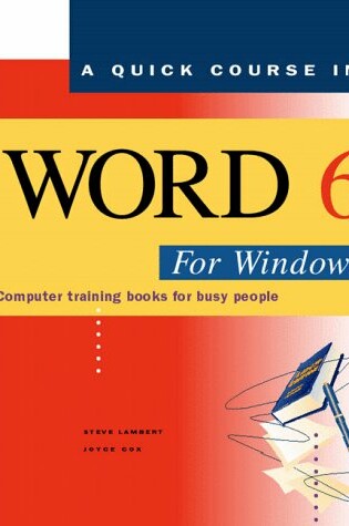 Cover of Quick Course in Word 6 for Windows