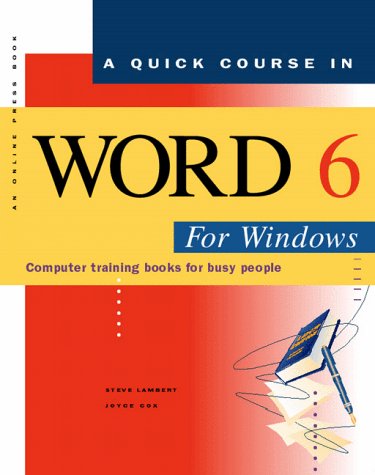 Book cover for Quick Course in Word 6 for Windows