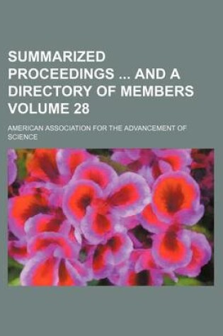 Cover of Summarized Proceedings and a Directory of Members Volume 28