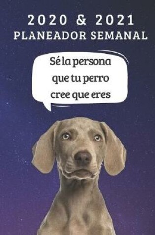 Cover of Planificador semanal de dos anos para 2020 y 2021 - Regalo Del Propietario Del Perro Weimaraner - Cita Divertida Libro De Citas - Agenda De dos Anos Cuaderno