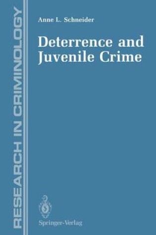 Cover of Deterrence and Juvenile Crime