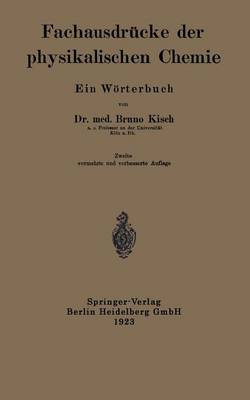 Book cover for Fachausdrücke der physikalischen Chemie